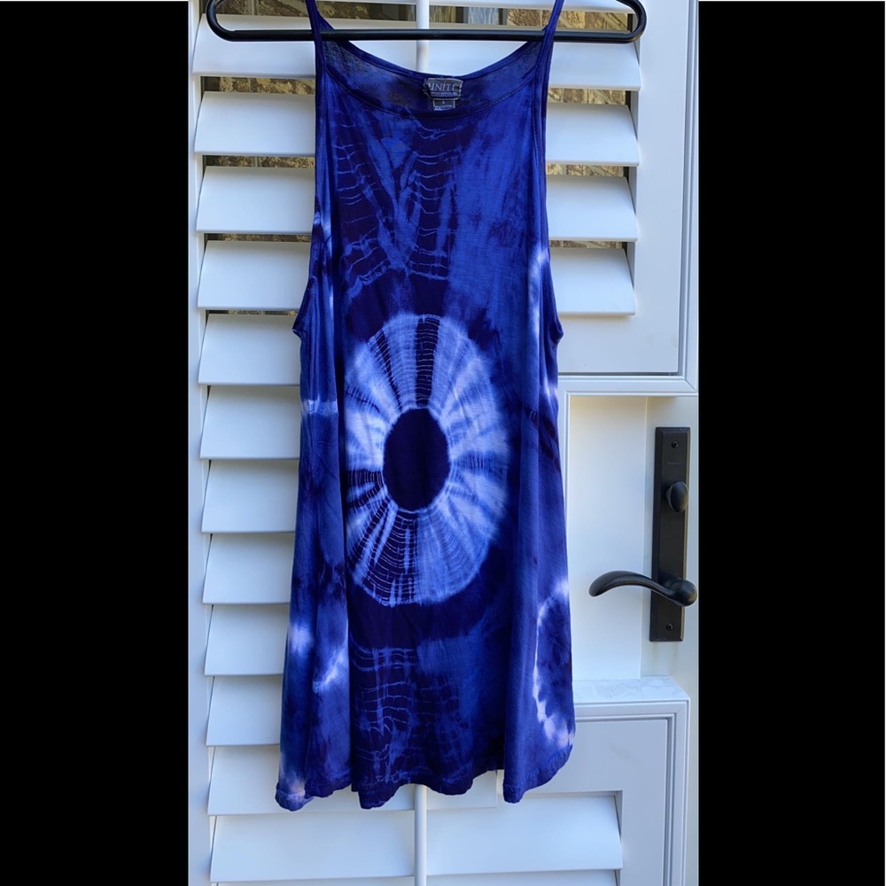 Tie dye tank top .